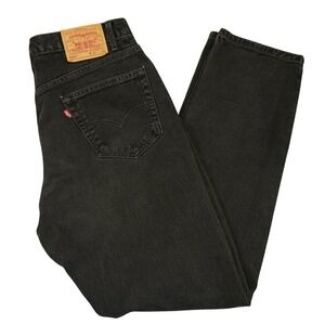 Vintage Levi's 550 Jeans Mens 36x36 (Fit 36x34) Black Relaxed Fit Tapered Denim